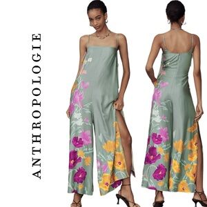 Anthropologie Printed Wide-Leg Jumpsuit